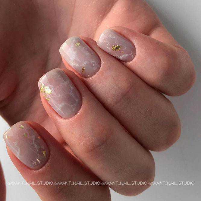 Elegant Nails with Marble Designs