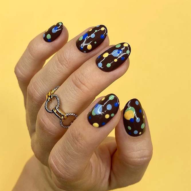 Nice Nails with Colorful Polka Dot Nails