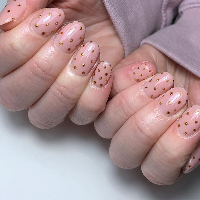 Glitter Polka Dots Nice Nails