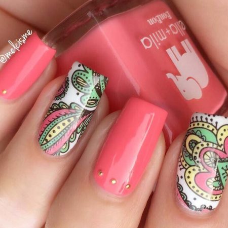 18 Paisley Pattern Nails Designs in 2022 - Nail Designs Journal