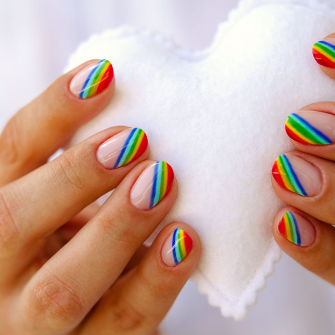 Rainbow Nail Designs With Different Patterns Nail Art