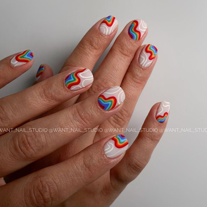 Fun Rainbow Nails