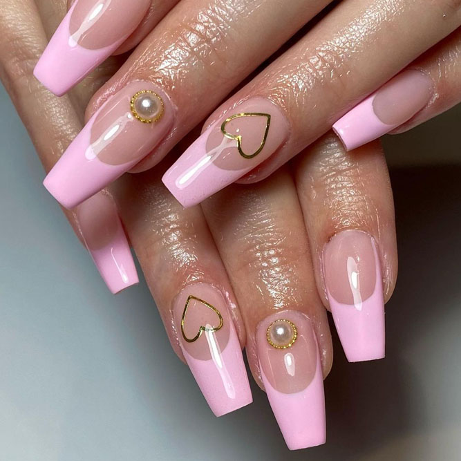 Pink French Gel Nails Designs
