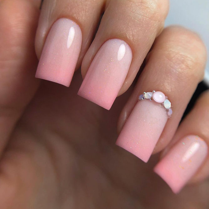 Cute Nail Art With Stones for Everyday