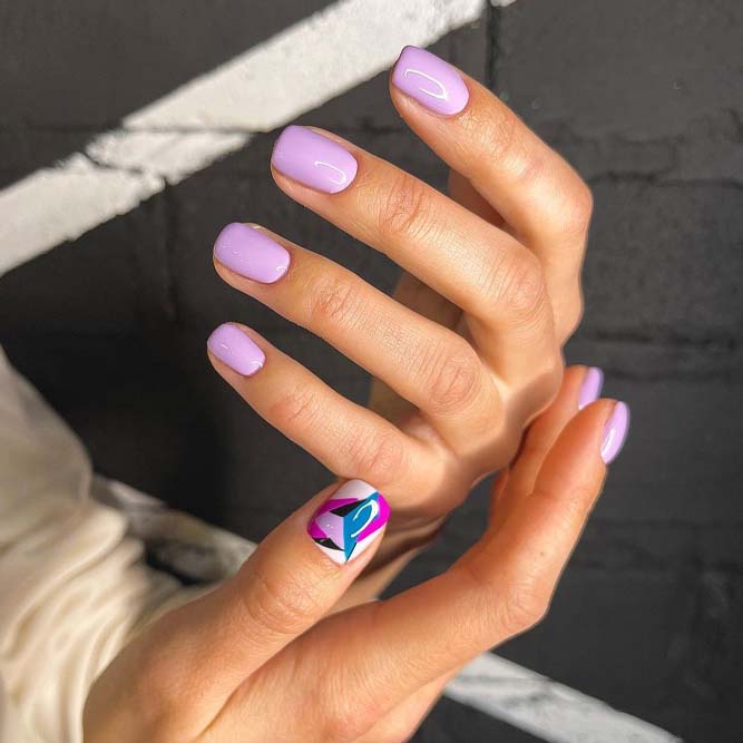 Lavender Cool Nail Designs