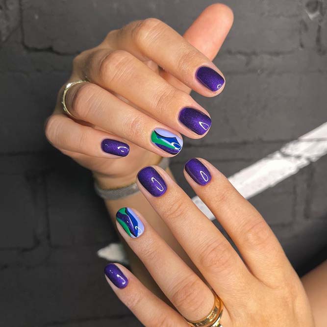 Purple Cool Nails