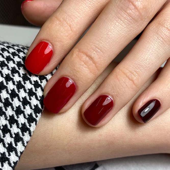 Total Red Gradient Nails