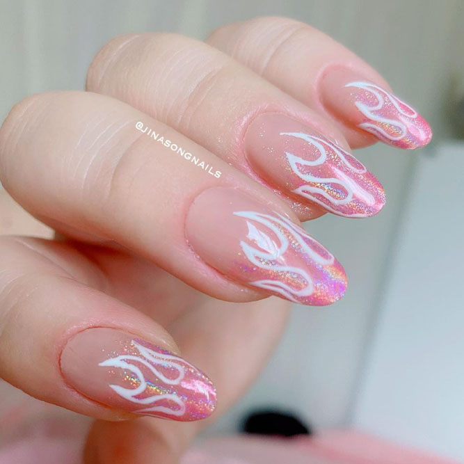 Rose Gold French Tips Manicure