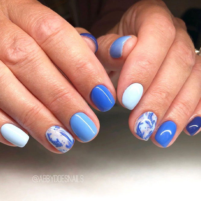 Blue Nails Polish Colors