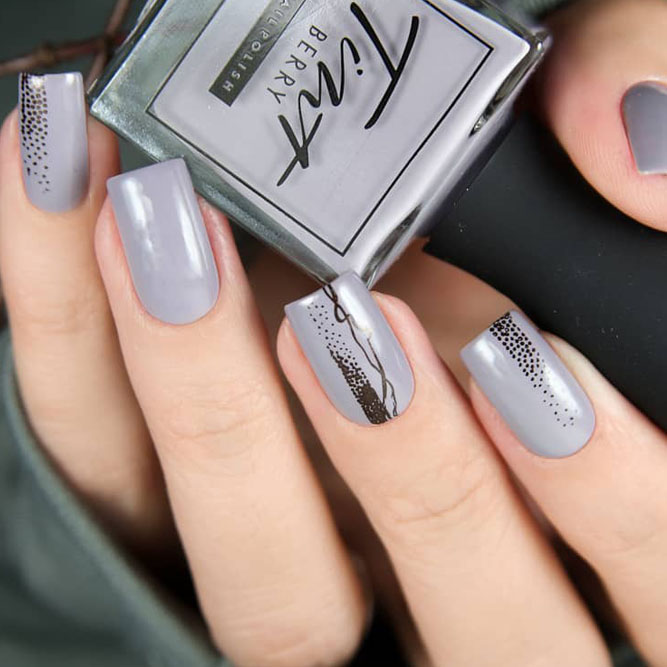 Gray Nails Designs