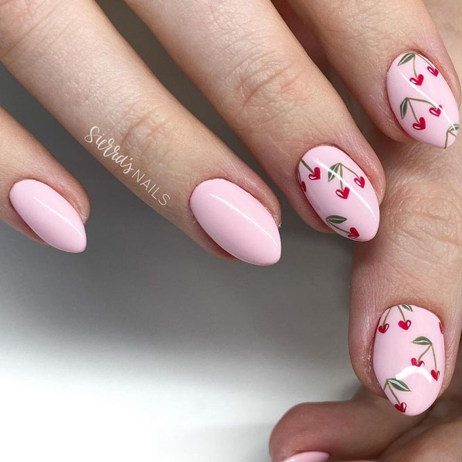 Short Blush Pink Nails