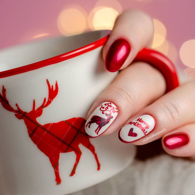 Christmas Nails With Deer