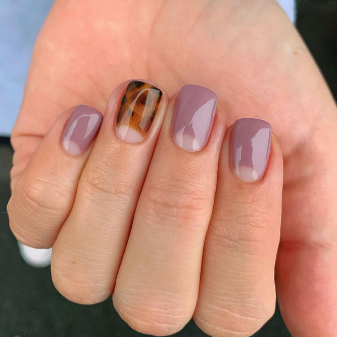 Elegant Half Moon Mauve Nails