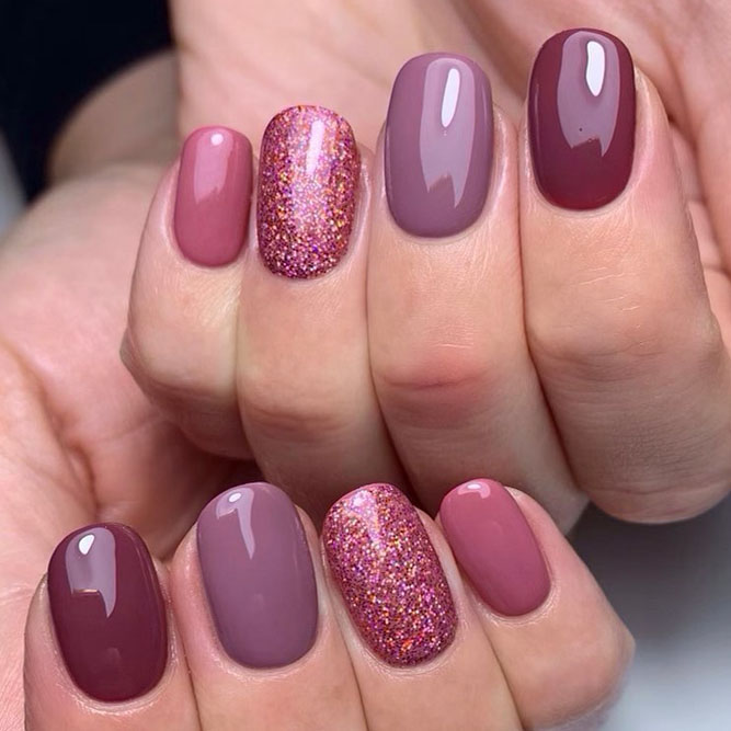 Mauve Nail Ideas for Short Nails