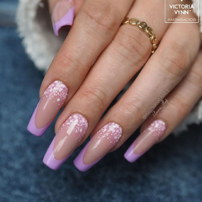 Pinky Ombre Glitter Nails Designs