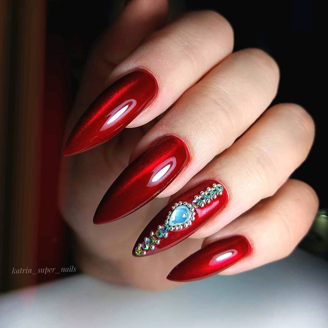 Red Shades Color Nails Trends