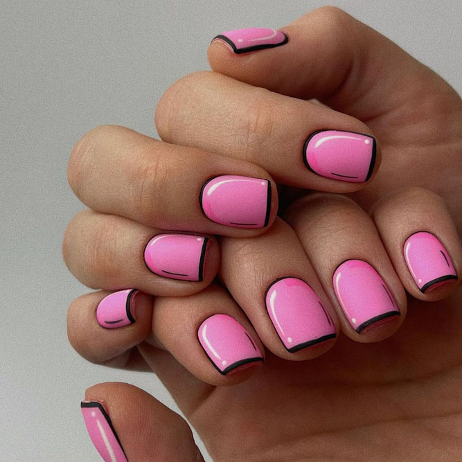 Matte Pink Nails Design
