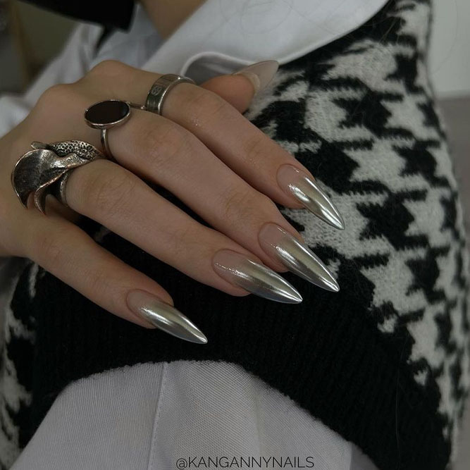 Chrome Design Nails Art