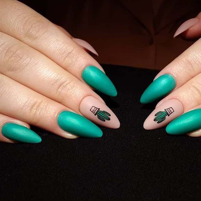 Green Suede Manicure