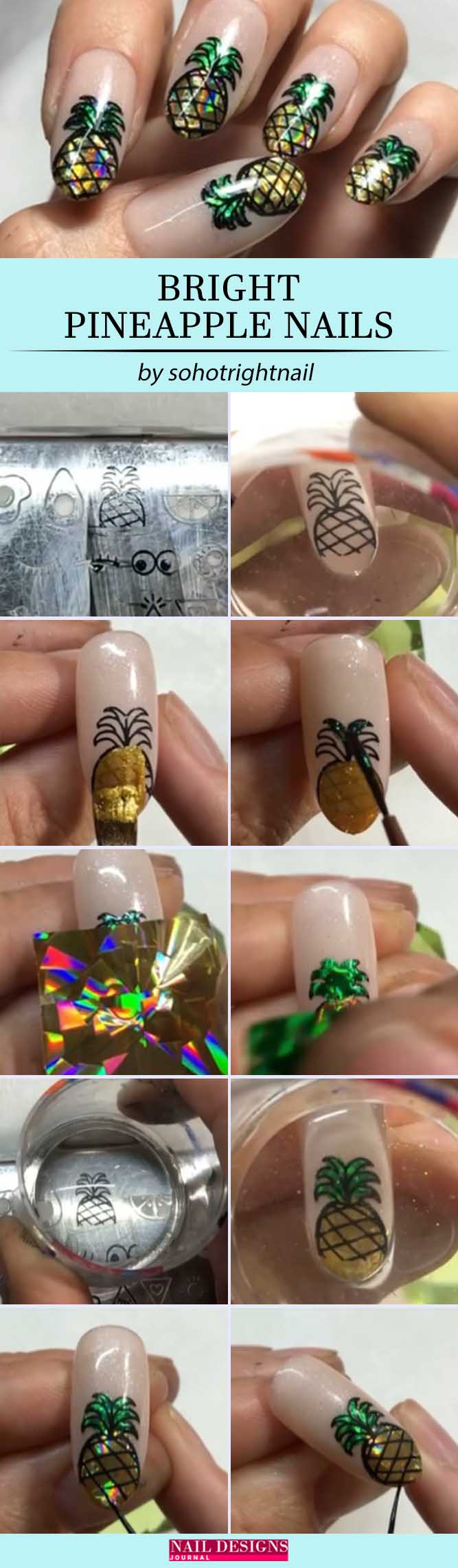 Sunny Pineapple Nails