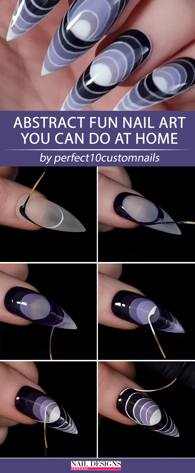 Abstract Black and White Nail Art You Can Do At Home