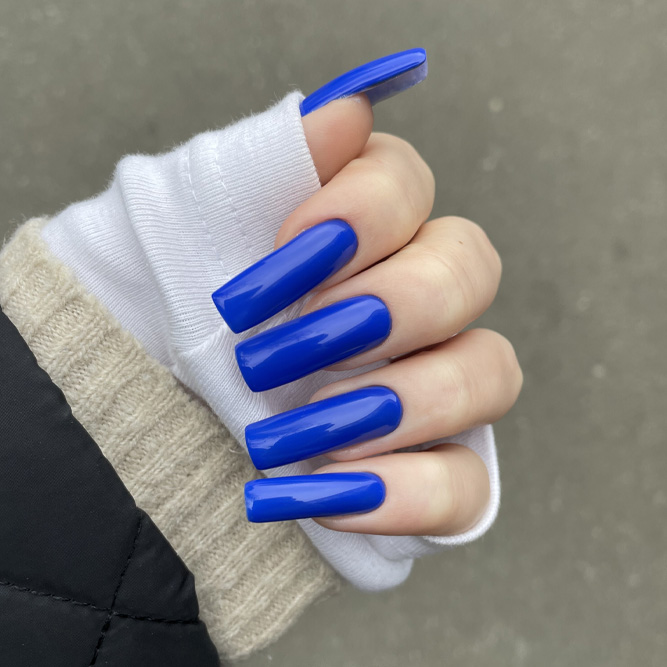 Extra Long Blue Nails