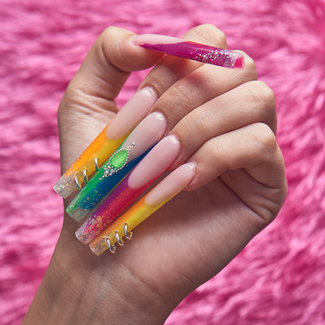 Extra Long Ombre Nails