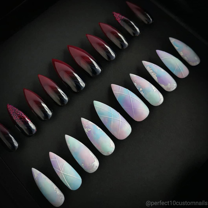 Ombre Press On Nails Designs