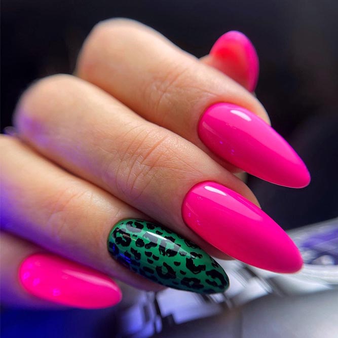 Always Trendy Pink and Green Summer Nail Colors