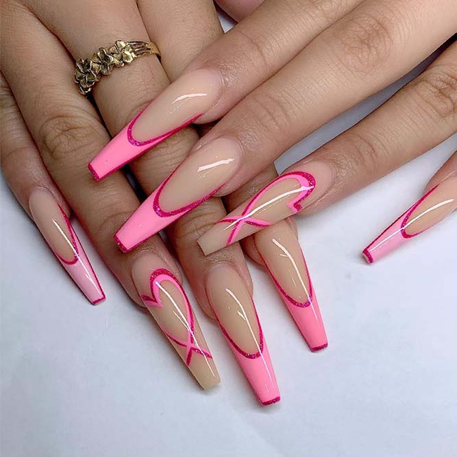 Pink French Nails for Summer
