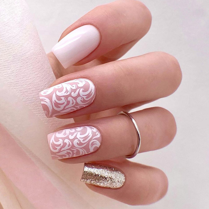 Simple White Classy Nails