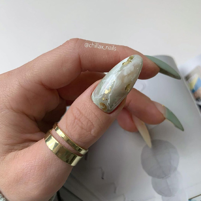 Marble Fancy Nail Design
