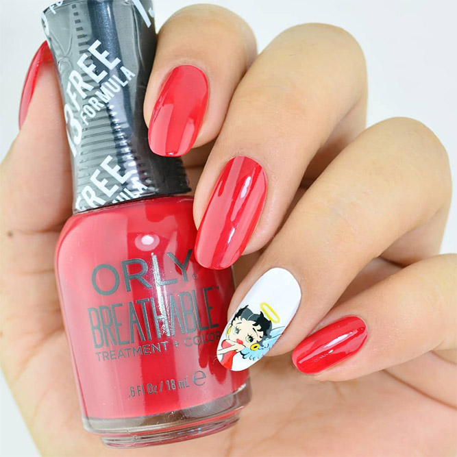 Red Angel Nail Stickers