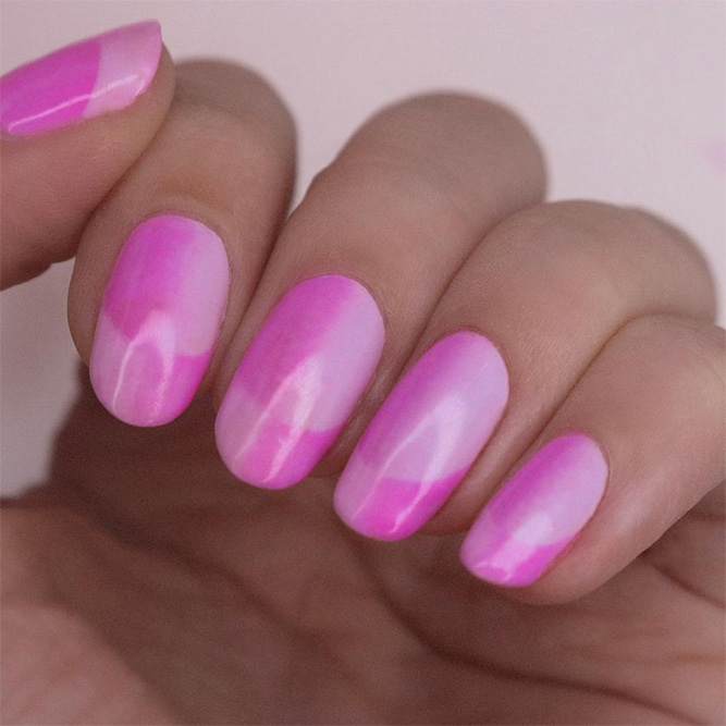 French Manicure with Pink Shades