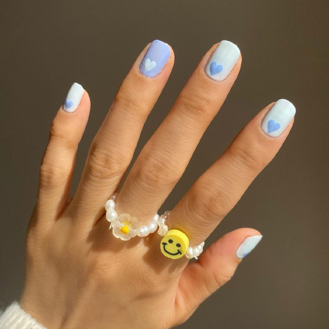Cute Light Blue Nails