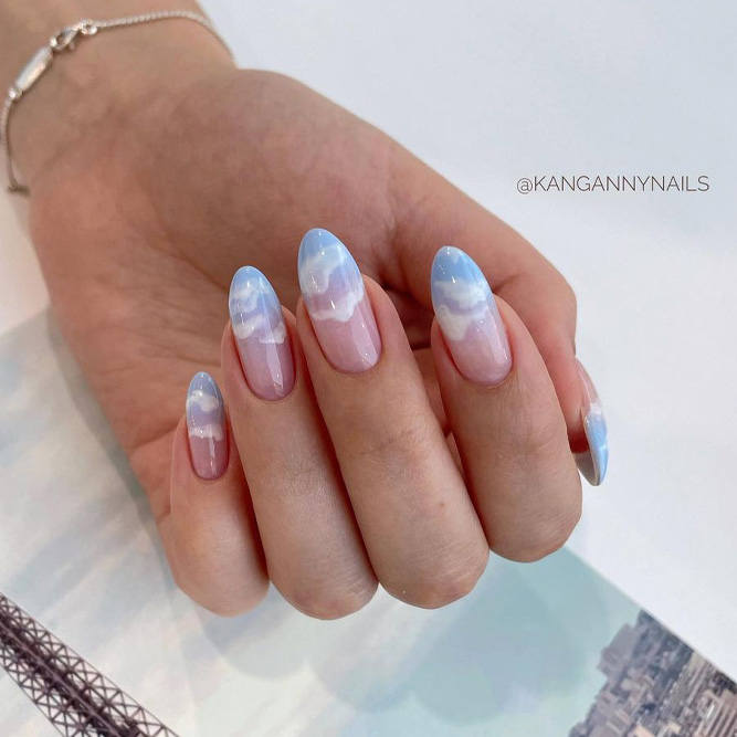 NAIL ART: sky blue geometric nail art – Cocoacooning.com