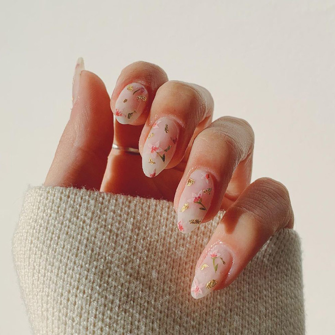 American Mani with Flowers