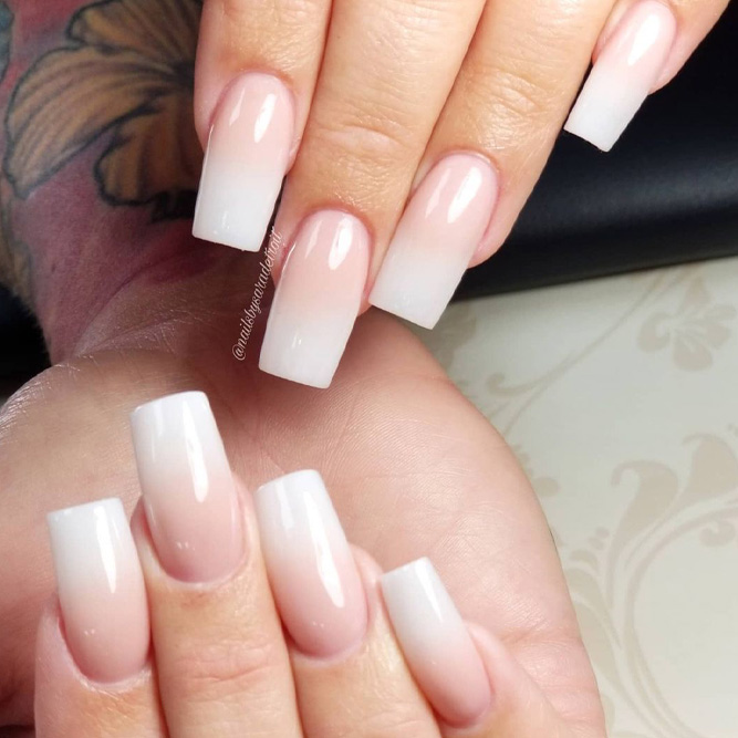 Classic French Fade American Nails