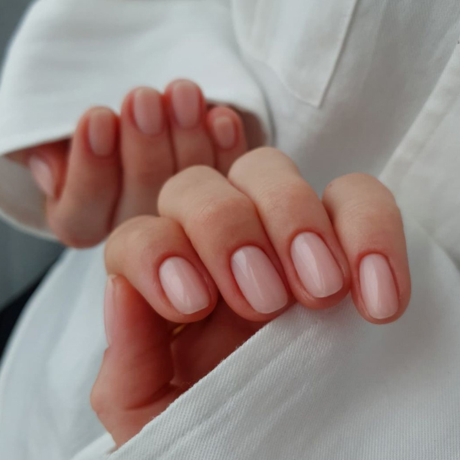 Natural French / American Gel Manicure | American manicure nails, French  manicure gel nails, Gel manicure nails