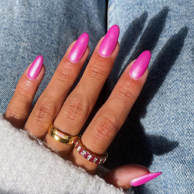 Pink Glazed Donut Nails