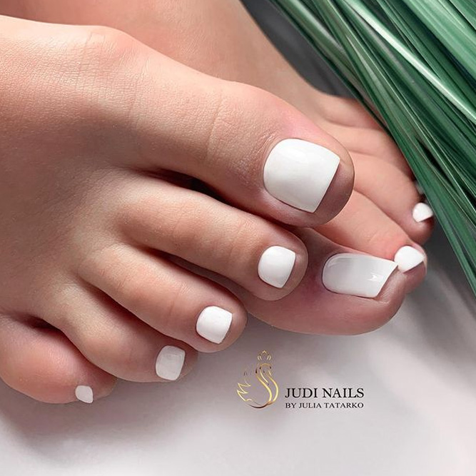 White Toe Nail Designs