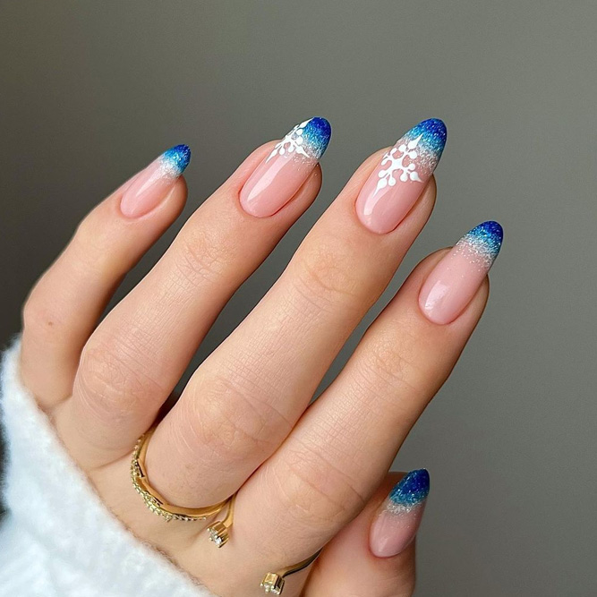 Icy Blue Glitter Ombre