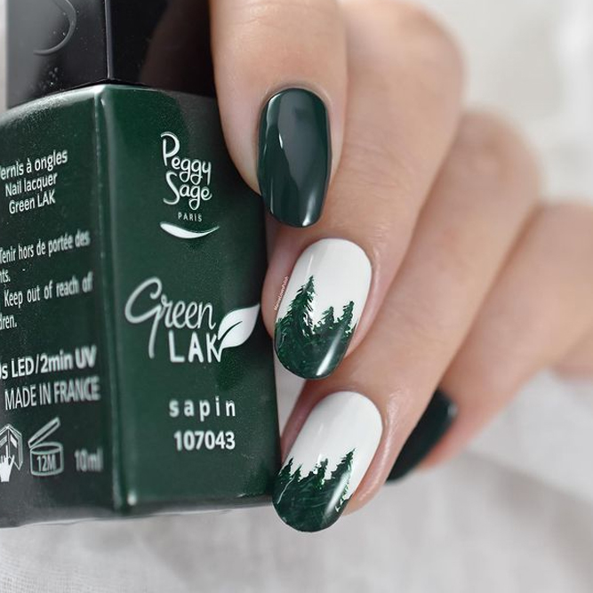 Deep Emerald-Green Nail Colors For Fall