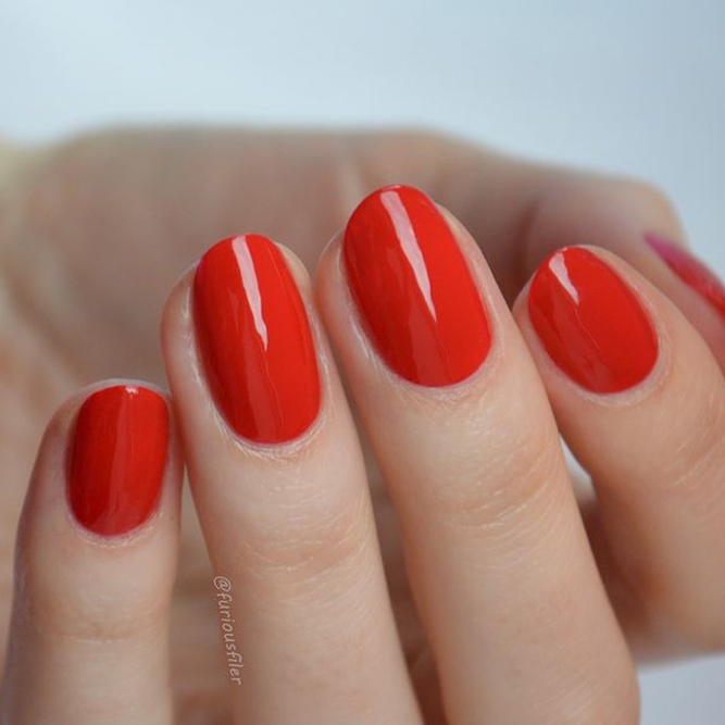 Fiery Red Fall Nail Color