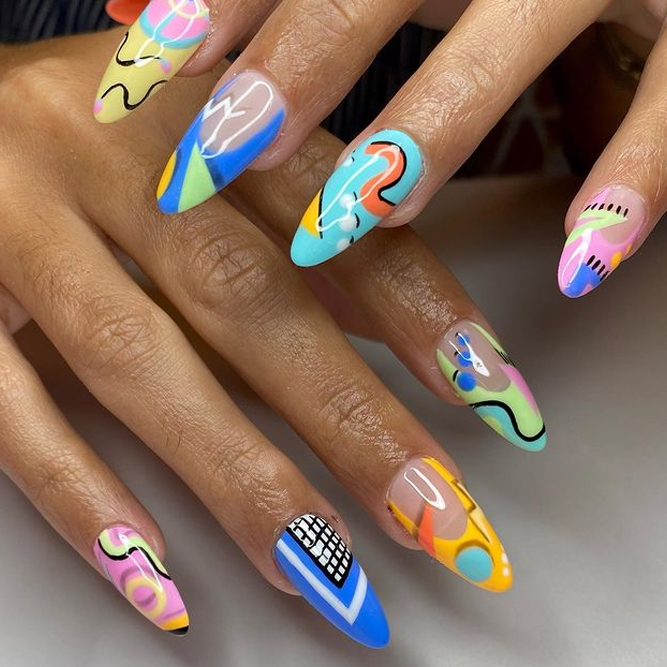 90s Style Oval Nails