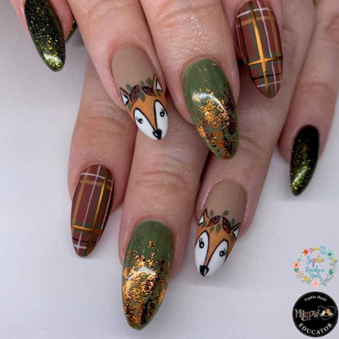Foxy on Thanksgiving Nails