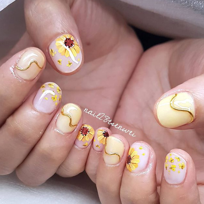 Sunflowers Nails