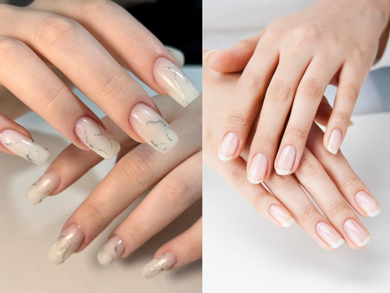 Pale Pink & Taupe Neutral Gel Nails  Taupe nails designs, Gel nail  designs, Taupe nails