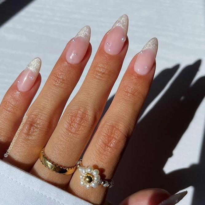 Pearl White French Manicure