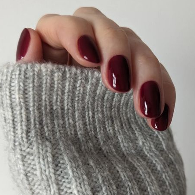 Deep Red Winter Nail Colors